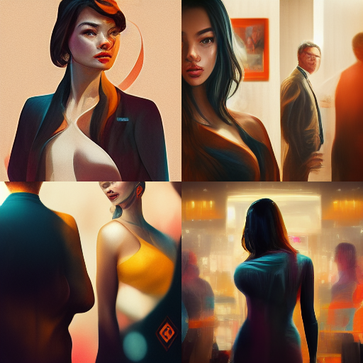 AI image generator painting variations of superhero real estate agents